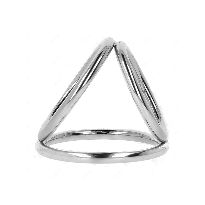 Anillo Pene Triple Metal Cromado 3.2 Cm A 4.5 Cm