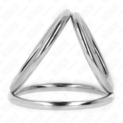 Anillo Pene Triple Metal Cromado 3.2 Cm A 4.5 Cm