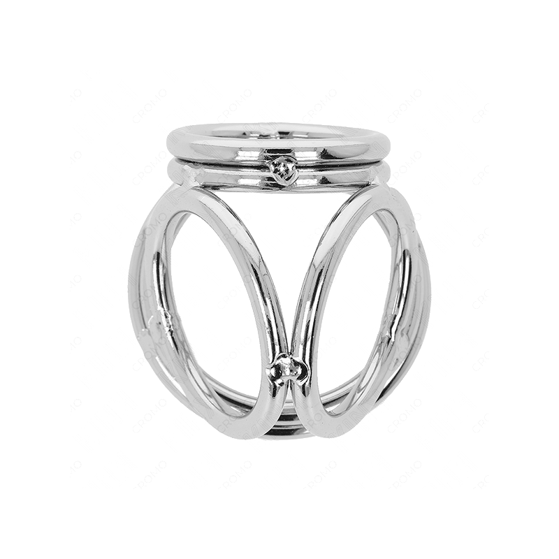 Anillo Pene Triple Metal Cromado 3.8 Cm A 5 Cm Modelo 1