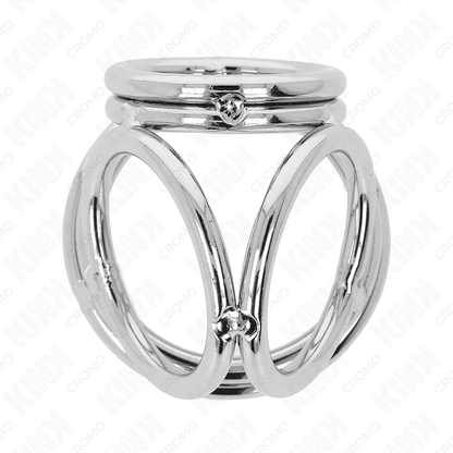 Anillo Pene Triple Metal Cromado 3.8 Cm A 5 Cm Modelo 1