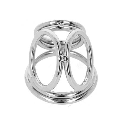 Anillo Pene Triple Metal Cromado 3.8 Cm A 5 Cm Modelo 1