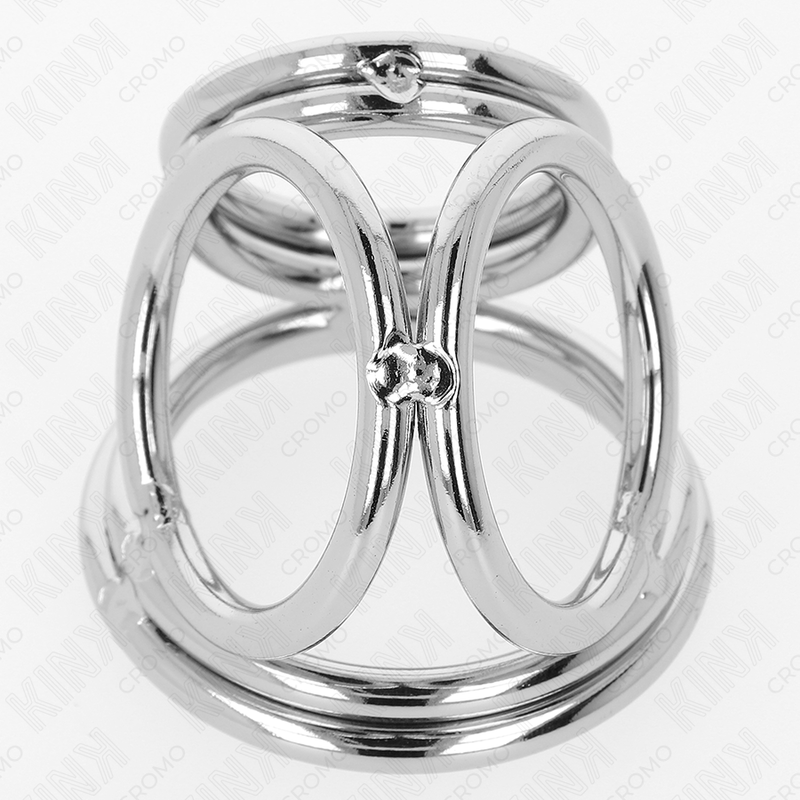Anillo Pene Triple Metal Cromado 3.8 Cm A 5 Cm Modelo 1