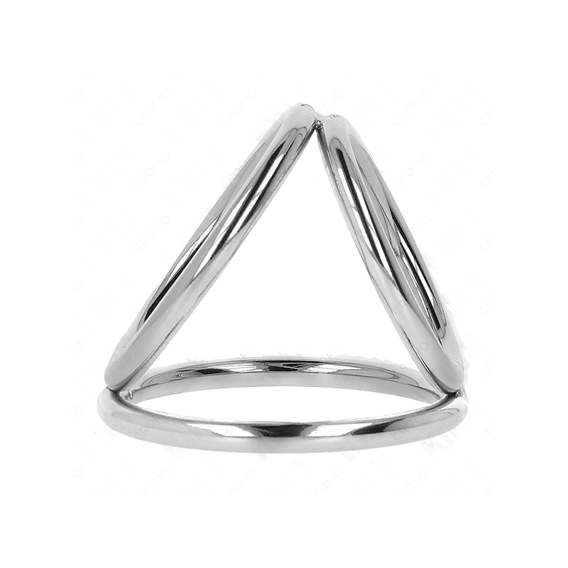 Anillo Pene Triple Metal Cromado 3.8 Cm A 5 Cm Modelo 2
