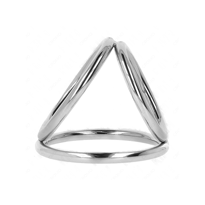 Anillo Pene Triple Metal Cromado 3.8 Cm A 5 Cm Modelo 2