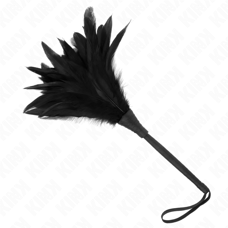 Plumas De Pollo Para Cosquillas Con Forma Cuerno De Criada Negro 36 Cm