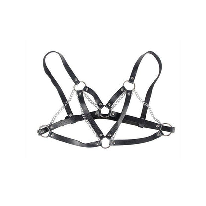 Cinturón De Bondage Punk Hebilla Metal Negro Talla Única