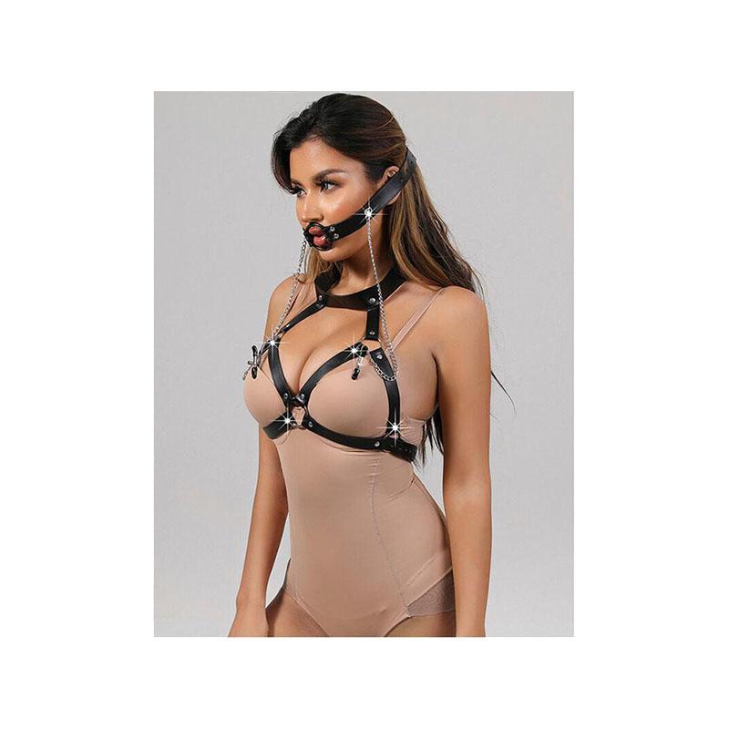 Pinzas Para Pecho Con Correas De Cuero