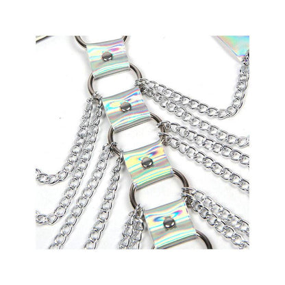 Arnés De Pecho Con Anillos Y Cadenas Plata