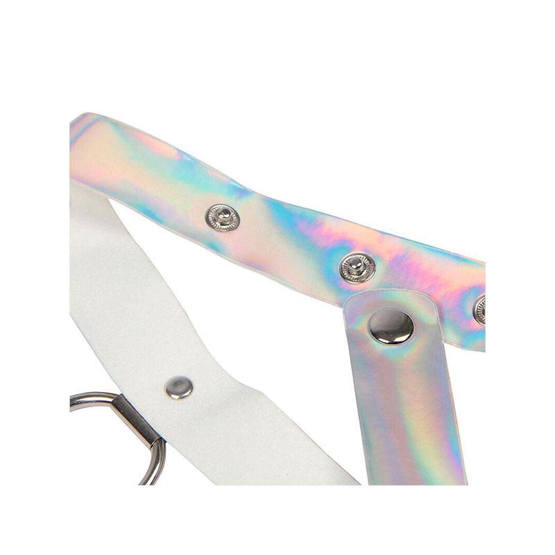 Arnés De Pecho Con Anillos Y Cadenas Plata