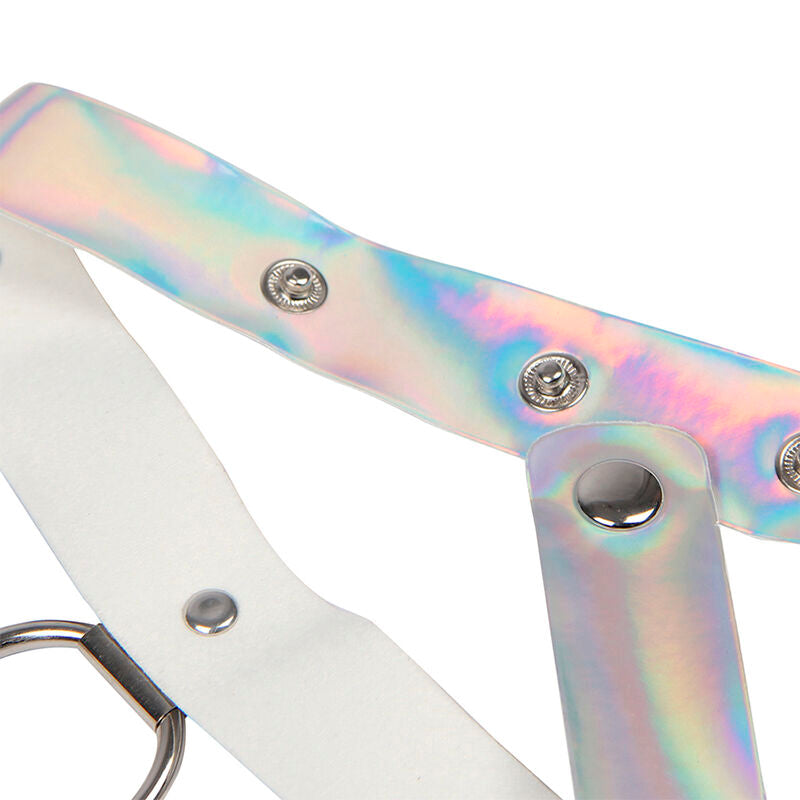 Arnés De Pecho Con Anillos Y Cadenas Plata