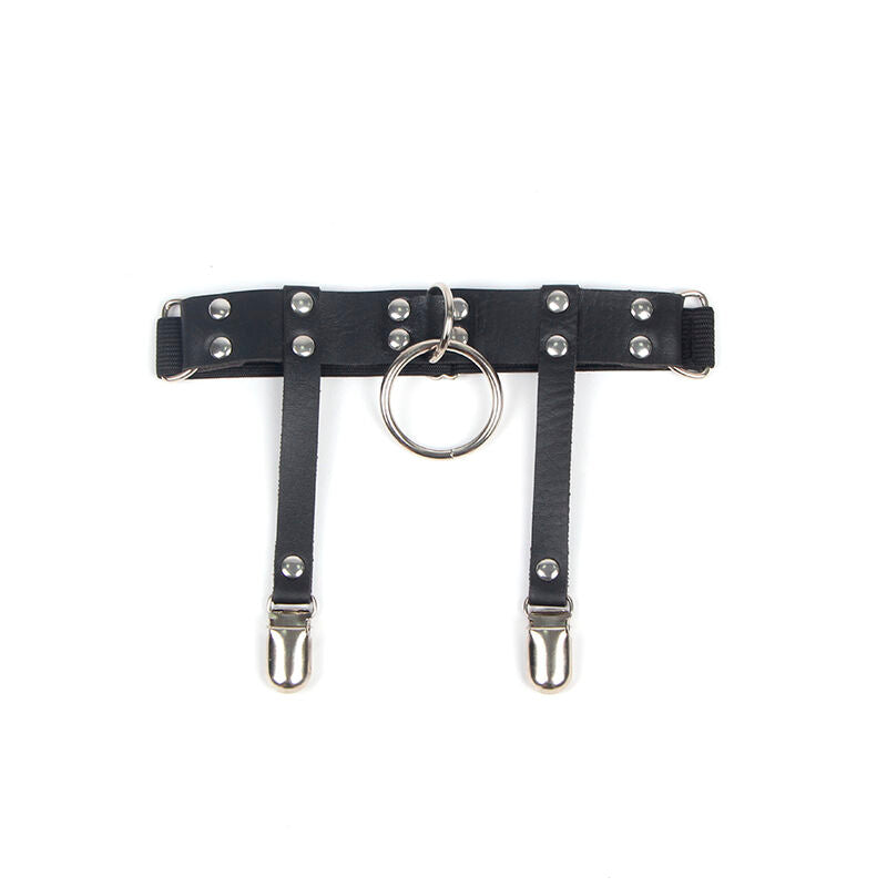 Subblime - 953744 Liga Punk De Cuero Ajustable Negro Talla Única