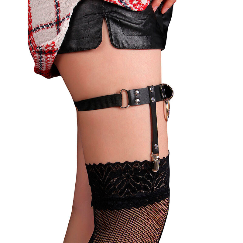 Subblime - 953744 Liga Punk De Cuero Ajustable Negro Talla Única
