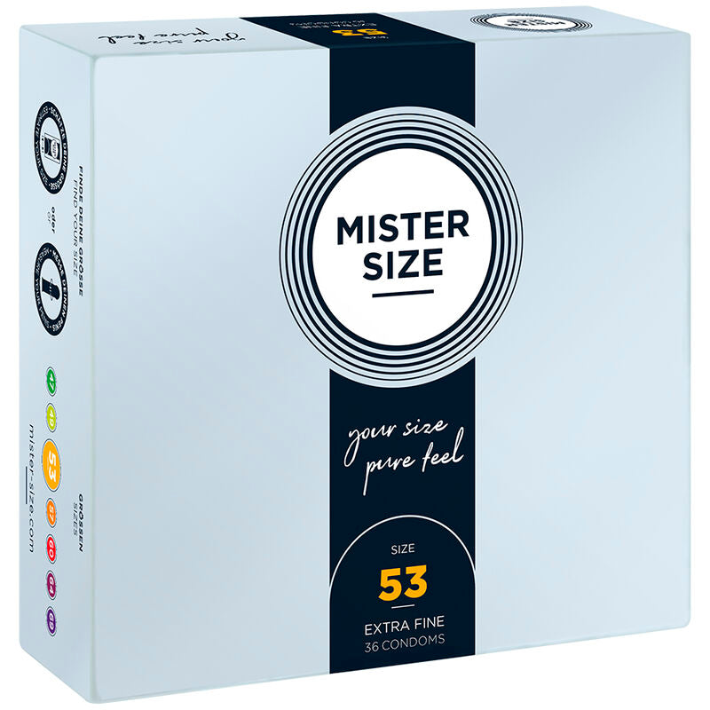 Preservativos Mister Size M 53 MM 36 Uds