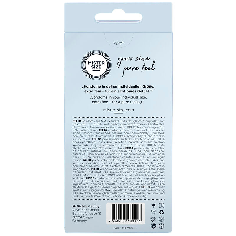 Preservativos Mister Size XXL 64 MM 10 Uds