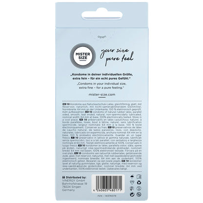 Preservativos Mister Size XXL 64 MM 10 Uds