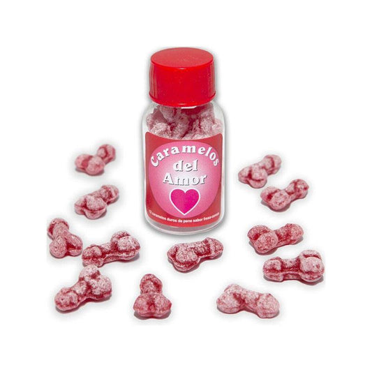 12 Caramelos Del Amor Forma Pene Fresa/Cereza