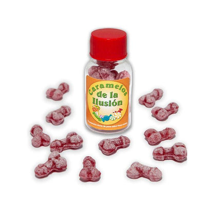 12 Caramelos De La Ilusión Forma Pene Fresa/Cereza