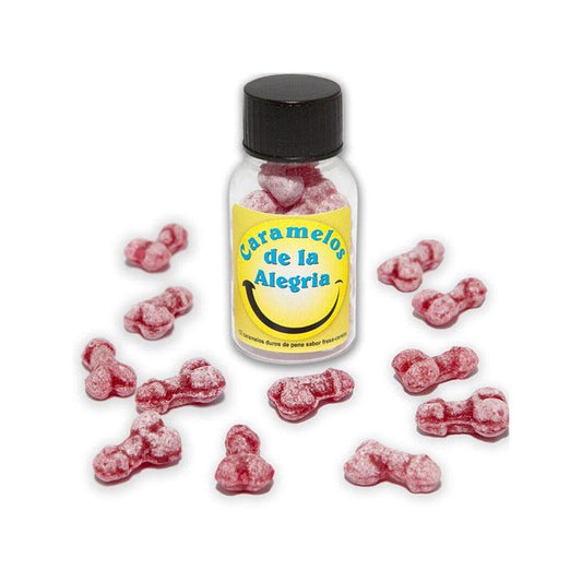 12 Caramelos De La Alegría Forma Pene Fresa/Cereza