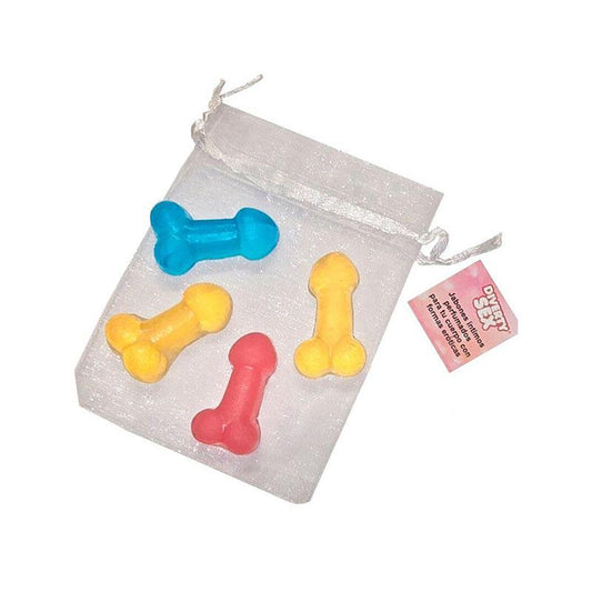 4 Mini Jabones Perfumados Forma Pene