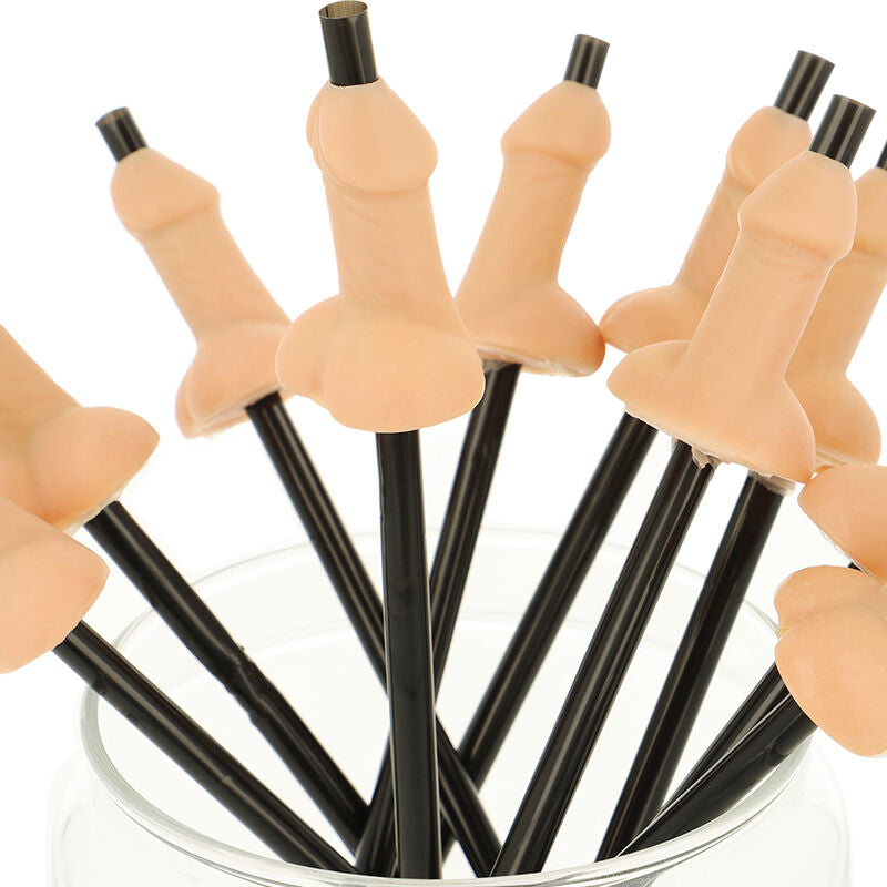 Pajitas Pene Natural - 10 Uds