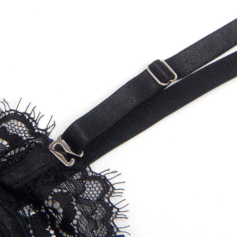 Body De Encaje Con Liguero