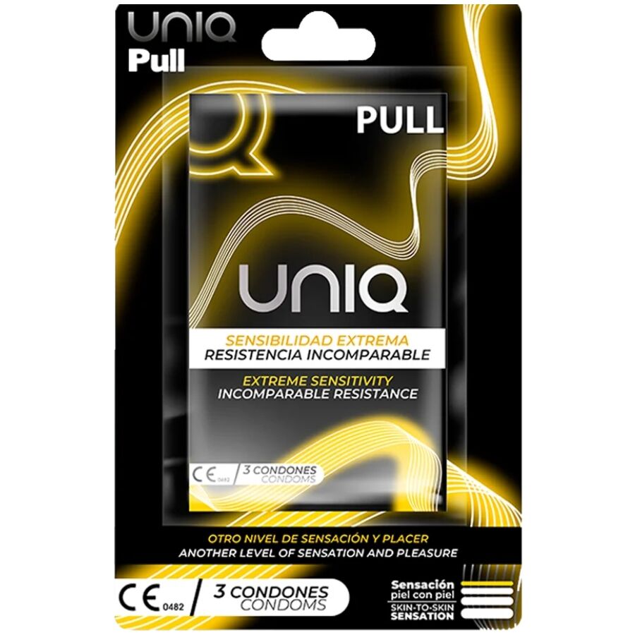 Preservativos Uniq Pull Con Tiras Sin Latex 3 Uds