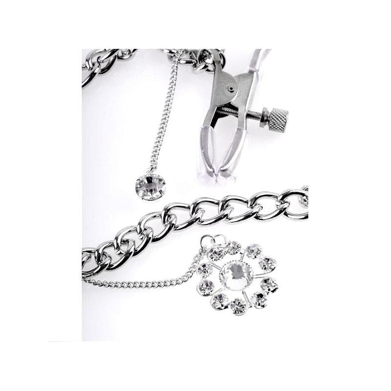 Pinzas Con Cadena Para Pezones Trébol