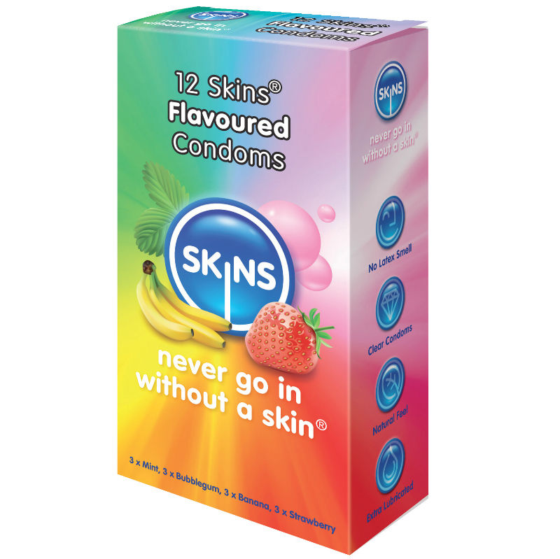 Preservativos Skins Sabores Varios 12 Uds