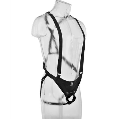 Strap-On Con Dildo Hueco 25.5 Cm Y Tirantes Color Carne