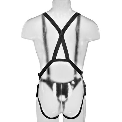Strap-On Con Dildo Hueco 25.5 Cm Y Tirantes Color Carne
