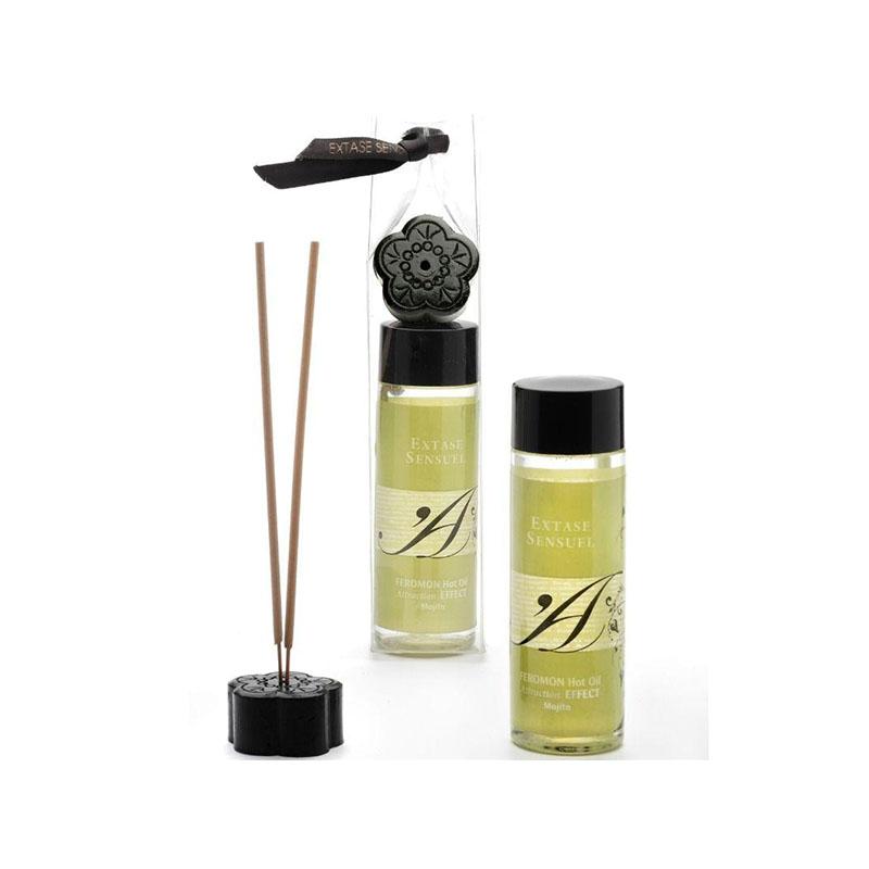 Aceite Masaje Efecto Calor Con Feromonas Mojito 100 ML