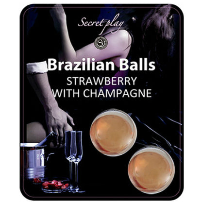 Lubricante Brazilian Balls Strawberry/Champagne 2 Uds
