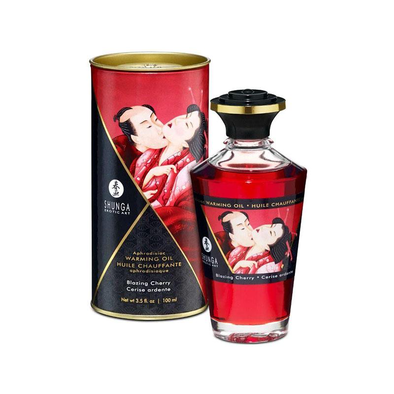 Aceite Masaje Efecto Calor Sabor Intenso Cereza 100 ML