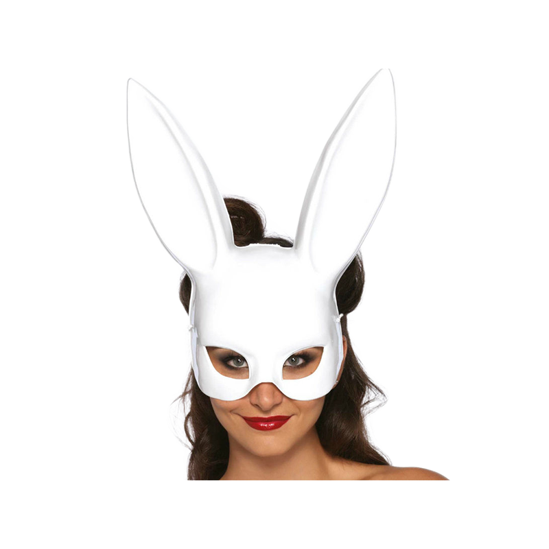 Mascara Orejas Conejo Blanco