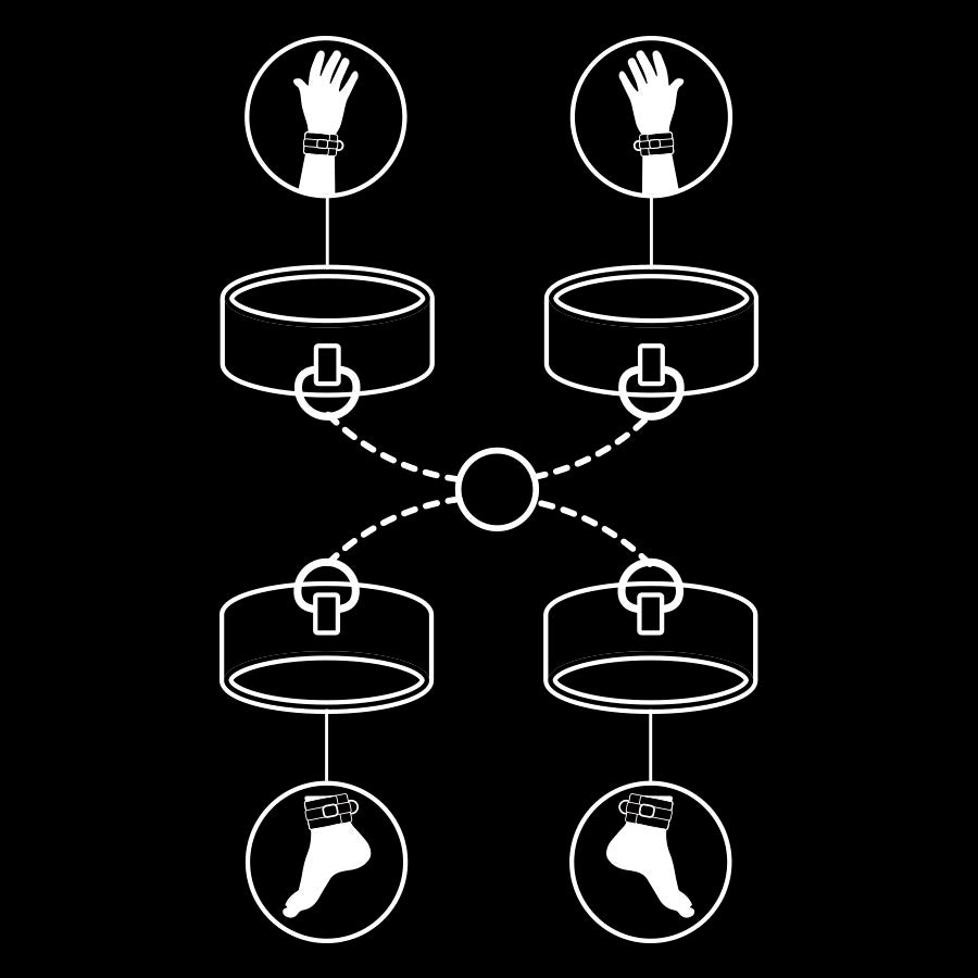 Set Esposas Manos Y Tobillos Con Forro De Nopreno