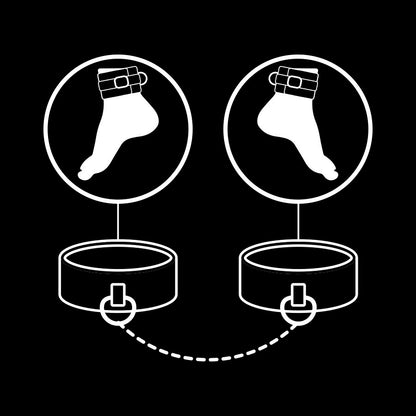 Esposas Tobillos Cuero Vegano Con Forro De Nopreno