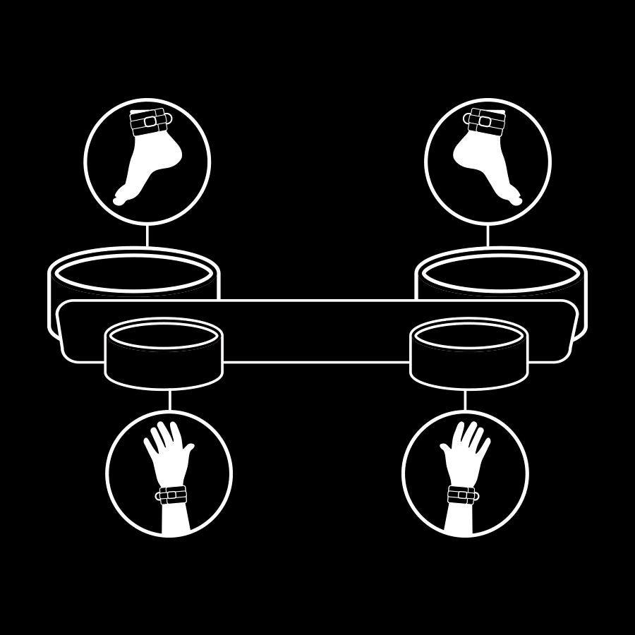 Barra Separadora Bondage Con Forro De Nopreno