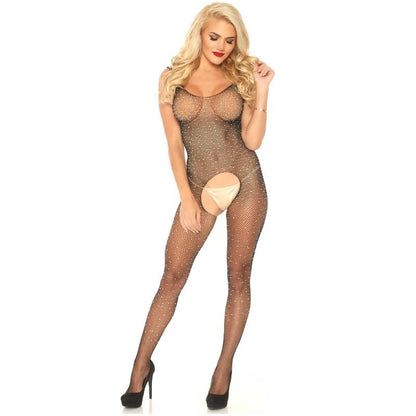 Bodystocking Con Abertura & Brillantes