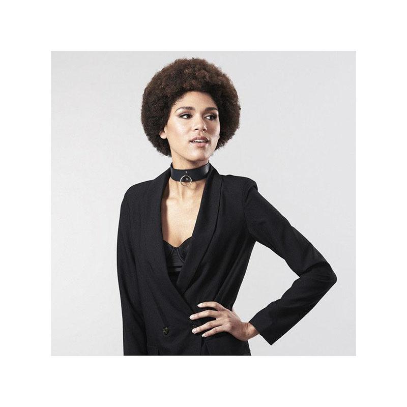 Collar Con Correa Negro