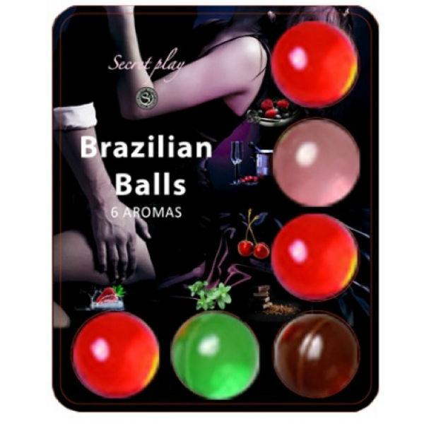 Lubricante Brazilian Balls Aroma De Frutas 6 Uds