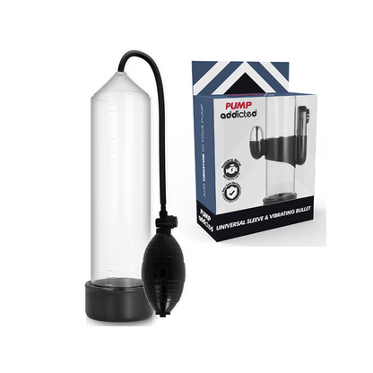 Bomba Erección Rx3 Transparente Con Vibrador