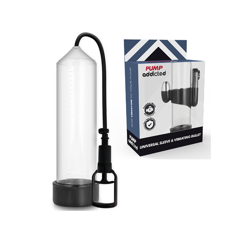 Bomba Erección Rx7 Transparente Con Vibrador