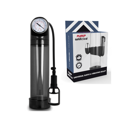 Bomba Erección Rx9 Negro Con Vibrador