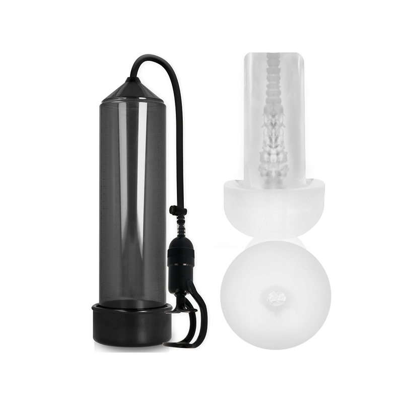 Bomba Erección Rx5 Black Con Masturbador