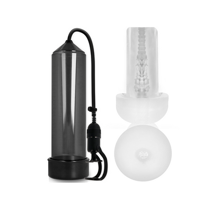 Bomba Erección Rx5 Black Con Masturbador