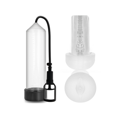 Bomba Erección Rx7 Transparente Con Masturbador