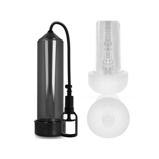 Bomba Erección Rx7 Negro Con Masturbador