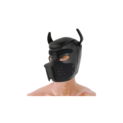 Máscara Perro De Neopreno Con Hocico Extraíble M