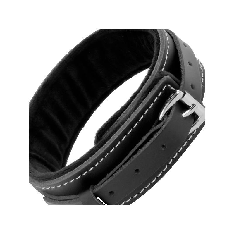 Collar Leather Con Correa Alta Calidad