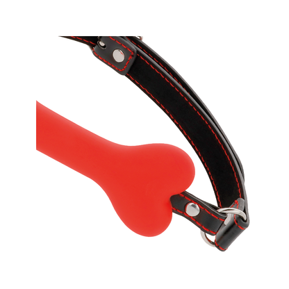 Mordaza Silicona  Hueso Rojo